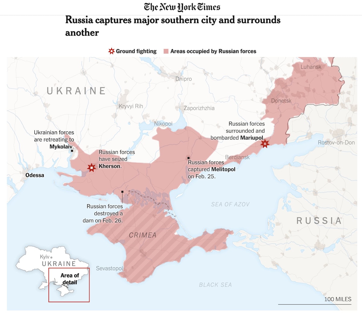DAY SEVEN: Russia has denied Ukraine all of its costal areas on the Sea of Azov, and about half of t...