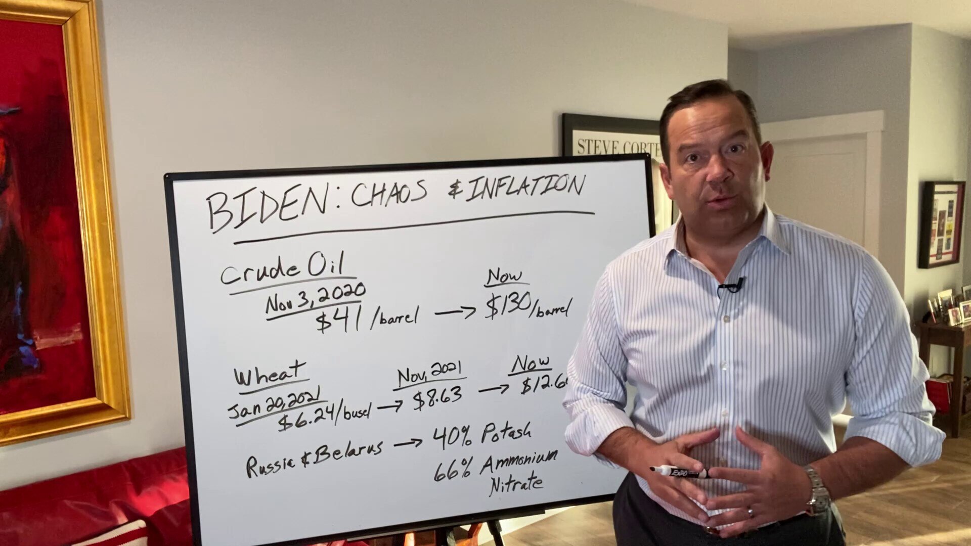 A new Cortes #ChalkTalk on Biden’s Chaos and Hyper Inflation as he unnecessarily escalates Economic ...