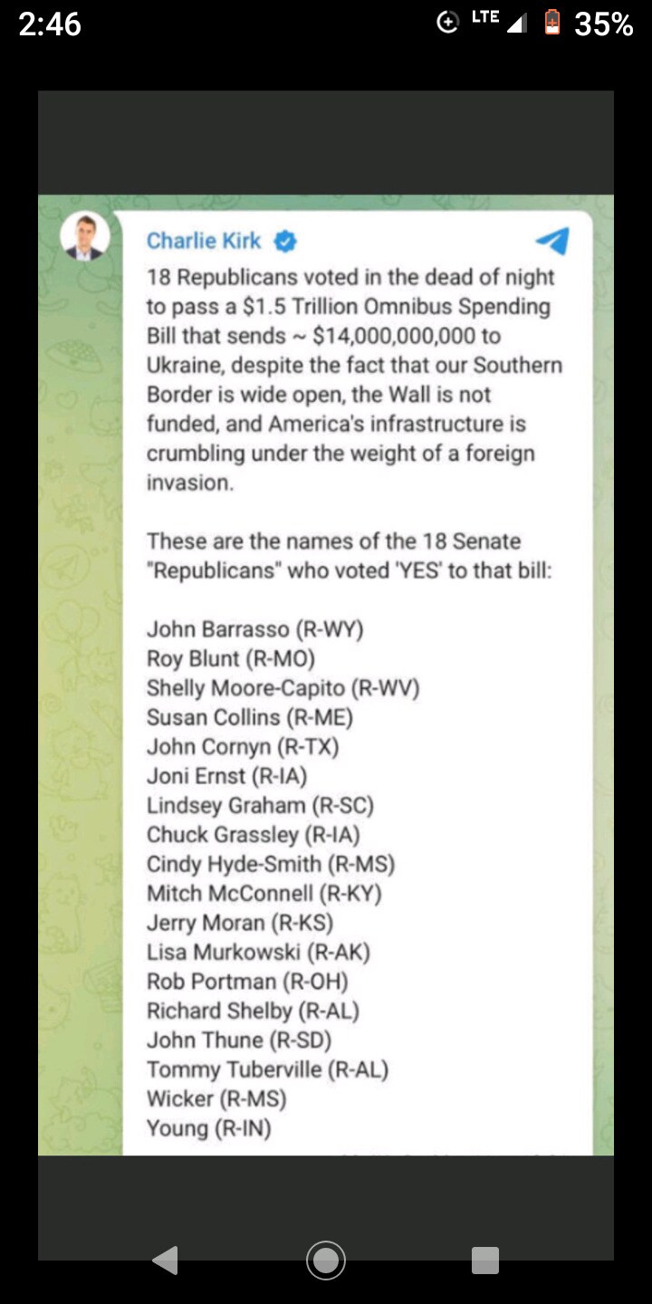 Here's the RINO'bama list. Vote them out. 