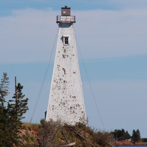 Canadian Truth and Reality
Precarious position of a local lighthouse tethered by cables and sitting on the edge of a cliff