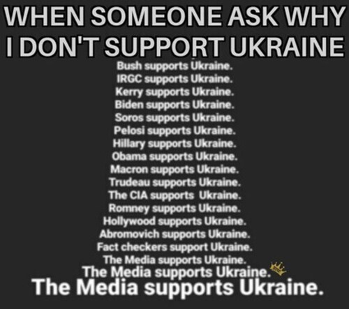 Something really foul about supporting Ukraine.