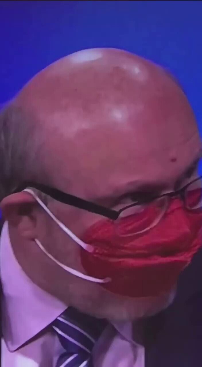 When it’s time to go up a size with your face diaper 🤣🤣🤣 