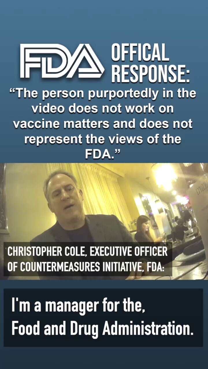 FDA official response vs hidden camera admissions

@Project_Veritas 