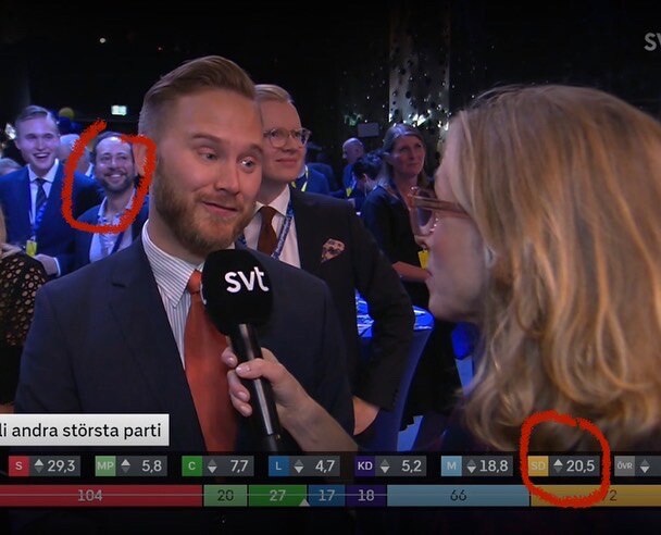 If these early results hold through the tabulation this is a BIG win for @sverigedemokraterna & Swed...
