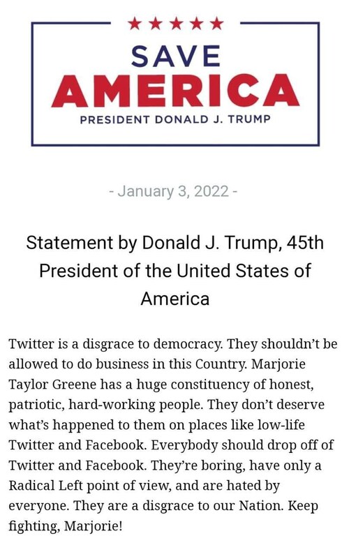 Statement from 45.