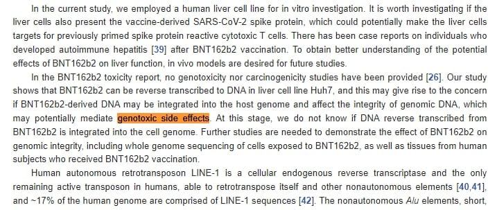 NEW - Study by Lund University in Sweden shows "that [#Pfizer's mRNA vaccine][...] can be reverse tr...
