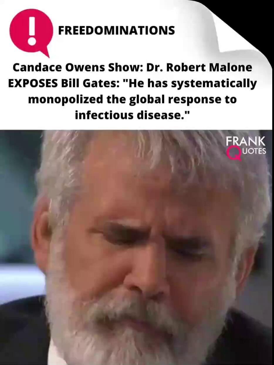 Arrest Bill Gates. He's nothing but a greedy evil manipulating globalist. 

Video from: @frankquotes...