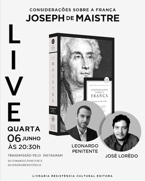 O editor José Lorêdo Filho e o amigo da Casa, prof. Leonardo Penitente, conversarão sobre as "Consid...