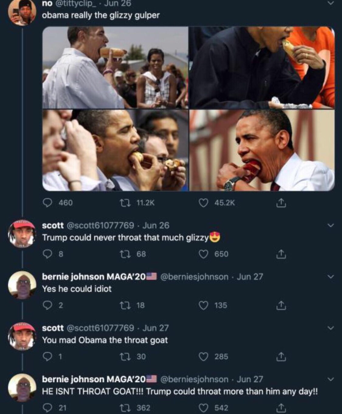 Who is the true throat champ??? Discuss in the comments #donaldtrumpisabottom #usa 🇱🇷🇱🇷🇱🇷