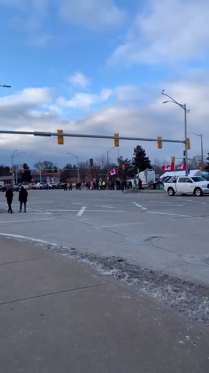 #BREAKING: Police moving in to arrest the convoy for freedom at ambassador bridge!
