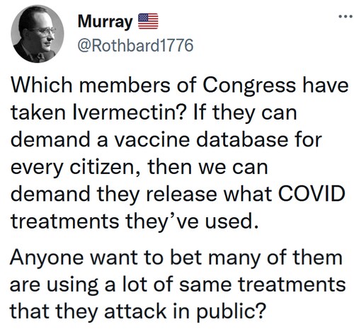 I'm pretty sure they take the safe and effective meds they deny us. 

These patriots follow back:  @...