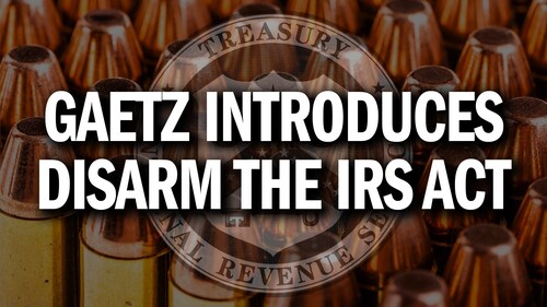 BREAKING: Today I'm introducing the 'Disarm the IRS Act' of 2022 to prohibit the Internal Revenue Se...