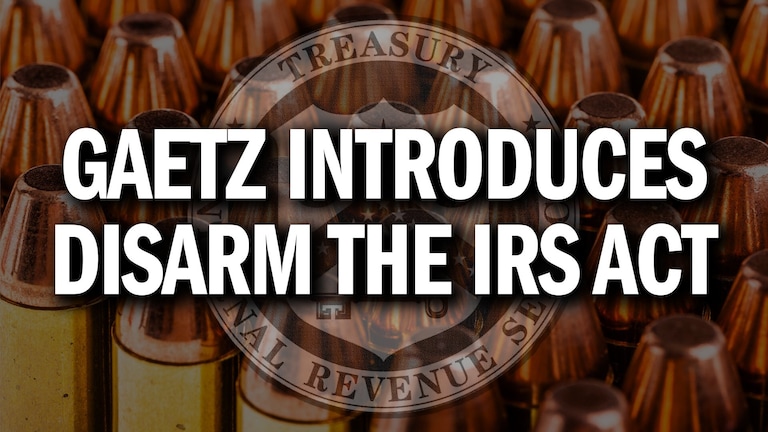 BREAKING: Today I'm introducing the 'Disarm the IRS Act' of 2022 to prohibit the Internal Revenue Service from acquiring, by purchase or otherwise, any amm