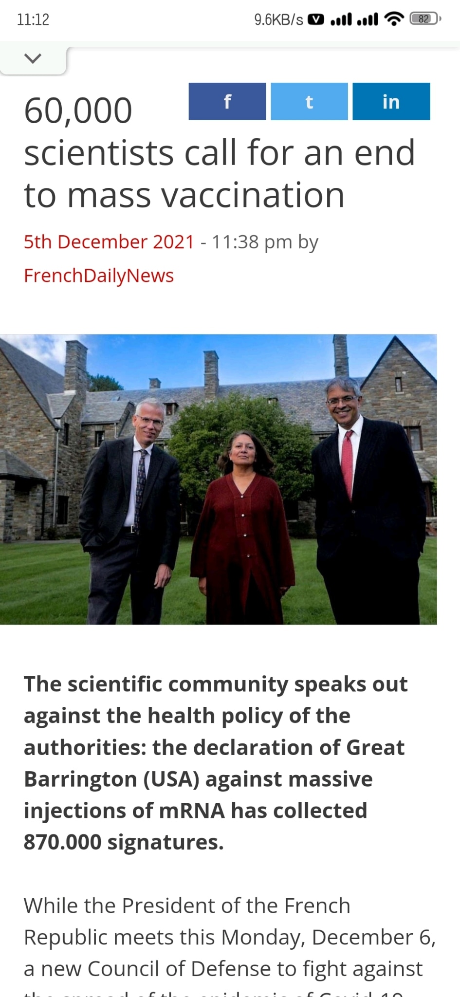 60,000 scientists call for an end to mass vaccination。
60,000 名科學家呼籲停止大規模疫苗接種