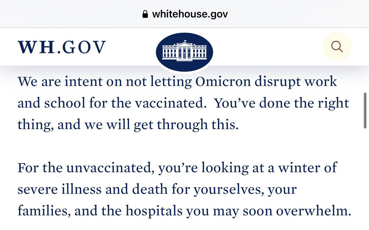 Lmao wait till someone tells them that the unvaccinated are doing great 