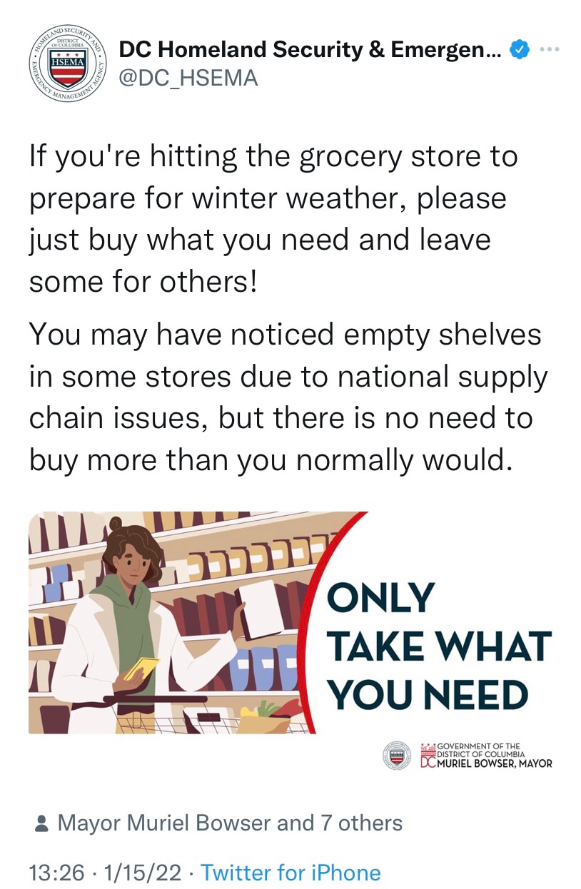 They’re rationing in the capital 