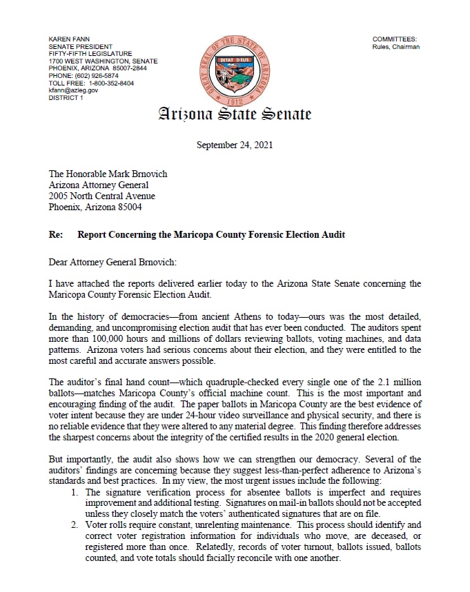 The audit has been referred to the Arizona Attorney General for further action.