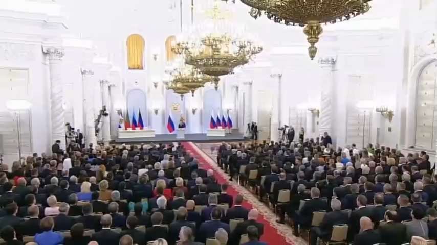 NOW - Putin calls on Kyiv to "immediately" cease military action, and vows to protect the annexed lands with "all the means" at Russia's disposal.