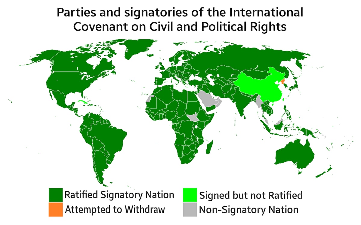 #Nations currently in #violation of their #treaty obligations under the #International #Covenant on ...