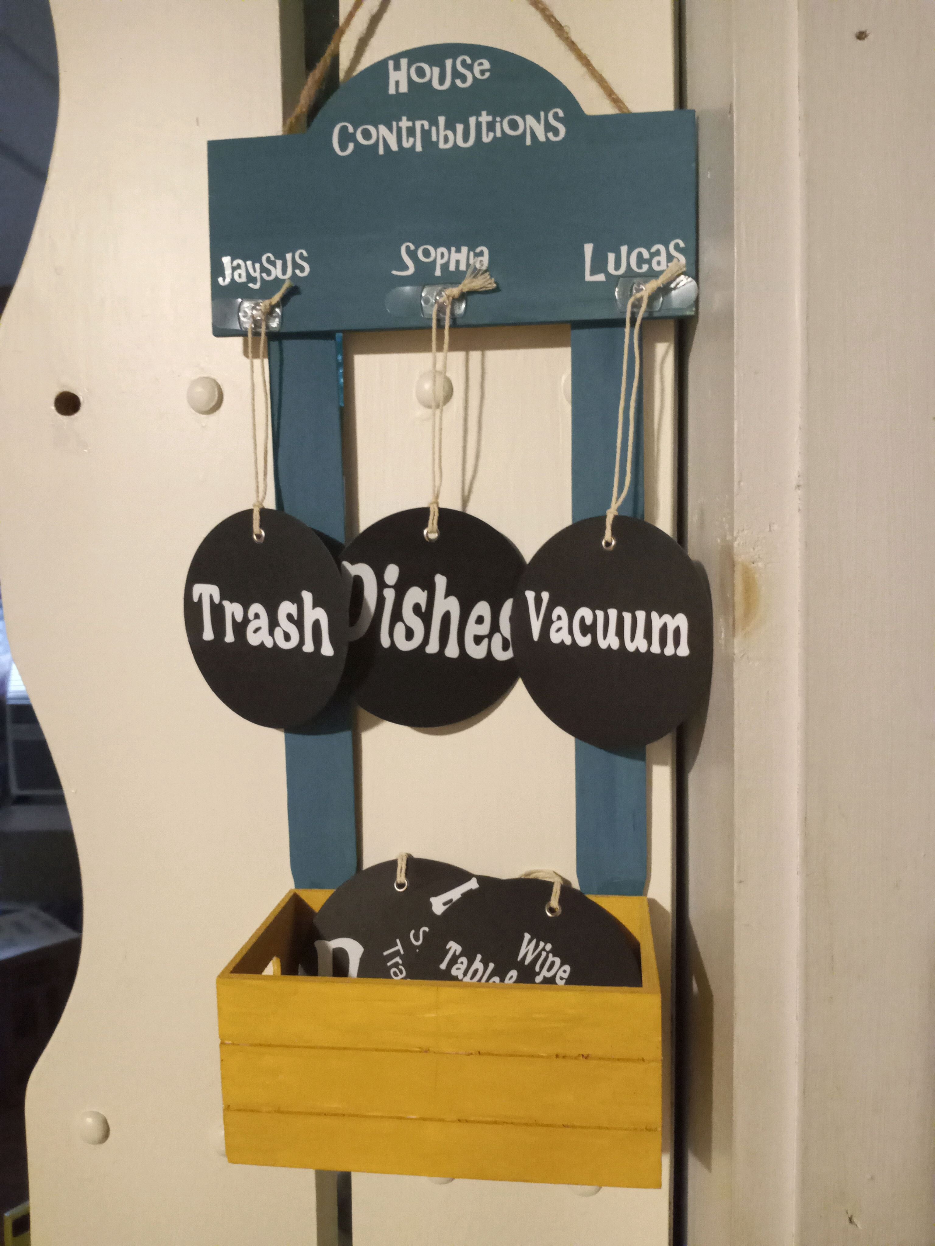 #chores "chart" for the kids! You pick 'em n do' em! #momlife #creativitywithstyle #homemade 