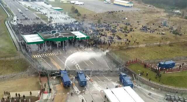 Images from a helicopter show the scale of the attack on the Polish border, while mainstream media p...