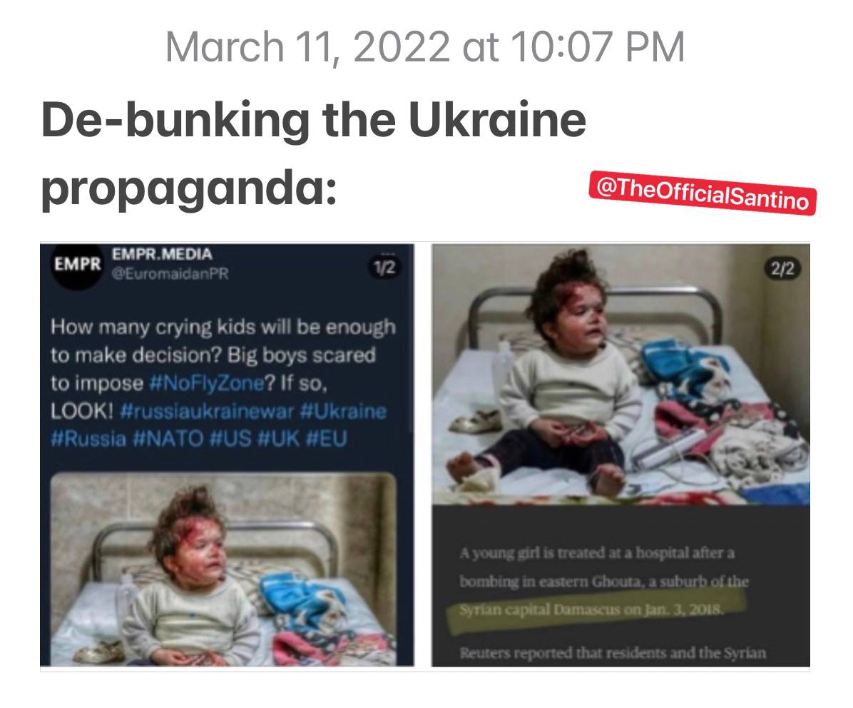 Ukrainian propaganda debunked.
It’s lie after lie…