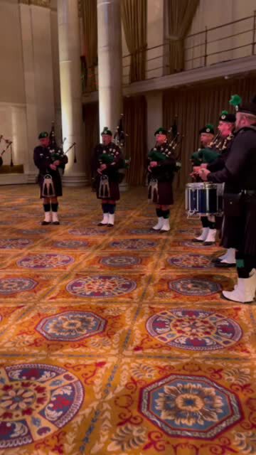 NYPD Pipe and Drums at the annual 9/11 Heroes Dinner in NYC. War Room is broadcasting a special epis...