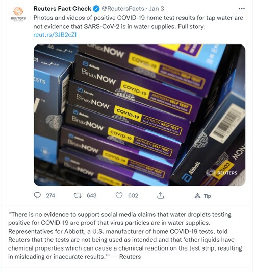🤣🤣🤣
Clown Show! 

Both Reuters and AP admit the Covid tests are EXTREMELY UNRELIABLE and you can ...