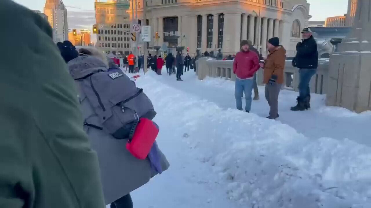 Police in Ottawa using chemical weapons against peaceful protesters.