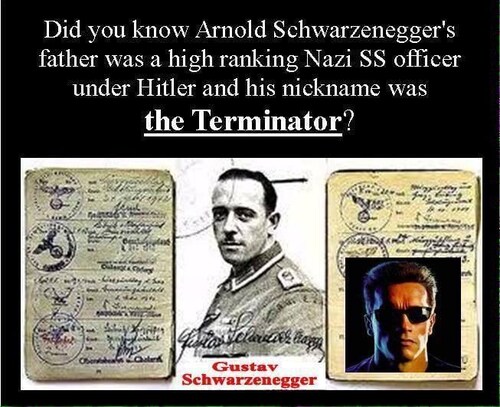 No fake news: the father of Arnold Schwarzenegger was the German Nazi Gustav Schwarzenegger (1907-19...