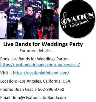 Hire Ovation Live Bands for Weddings Party in Los Angeles.
Ovation Latin band is the best Latin Band...