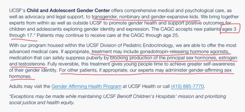 The Benioff Children's Hospital at University of California, San Francisco is jabbing puberty blocke...