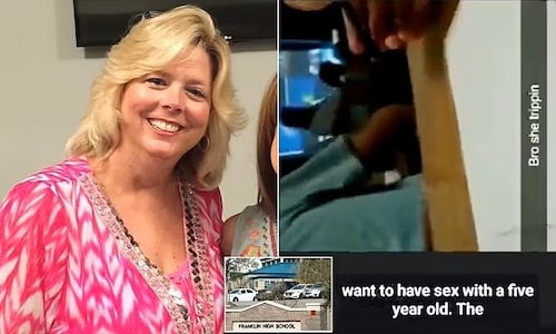 PICTURED: Texas teacher who was FIRED for telling students 'don't judge people for wanting to have s...