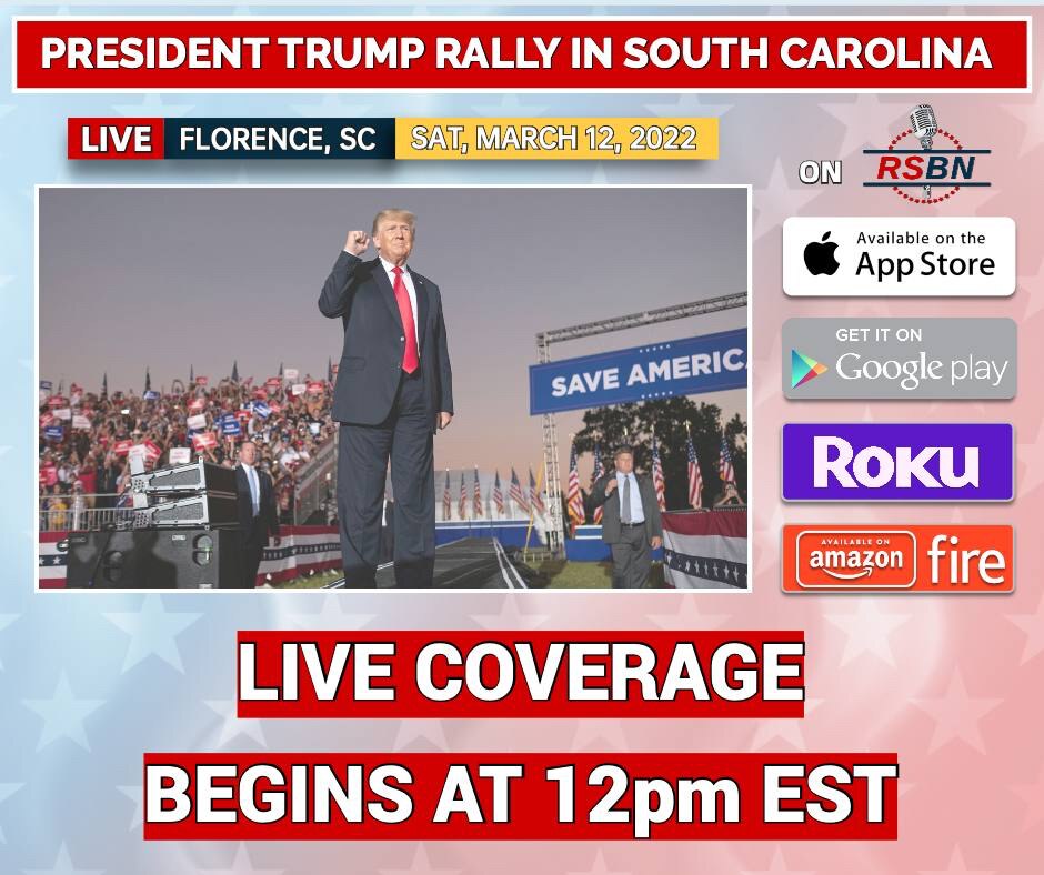 ♦️WHO’S READY FOR ANOTHER TRUMP RALLY?!?♦️

President Trump will be LIVE in South Carolina on Saturd...