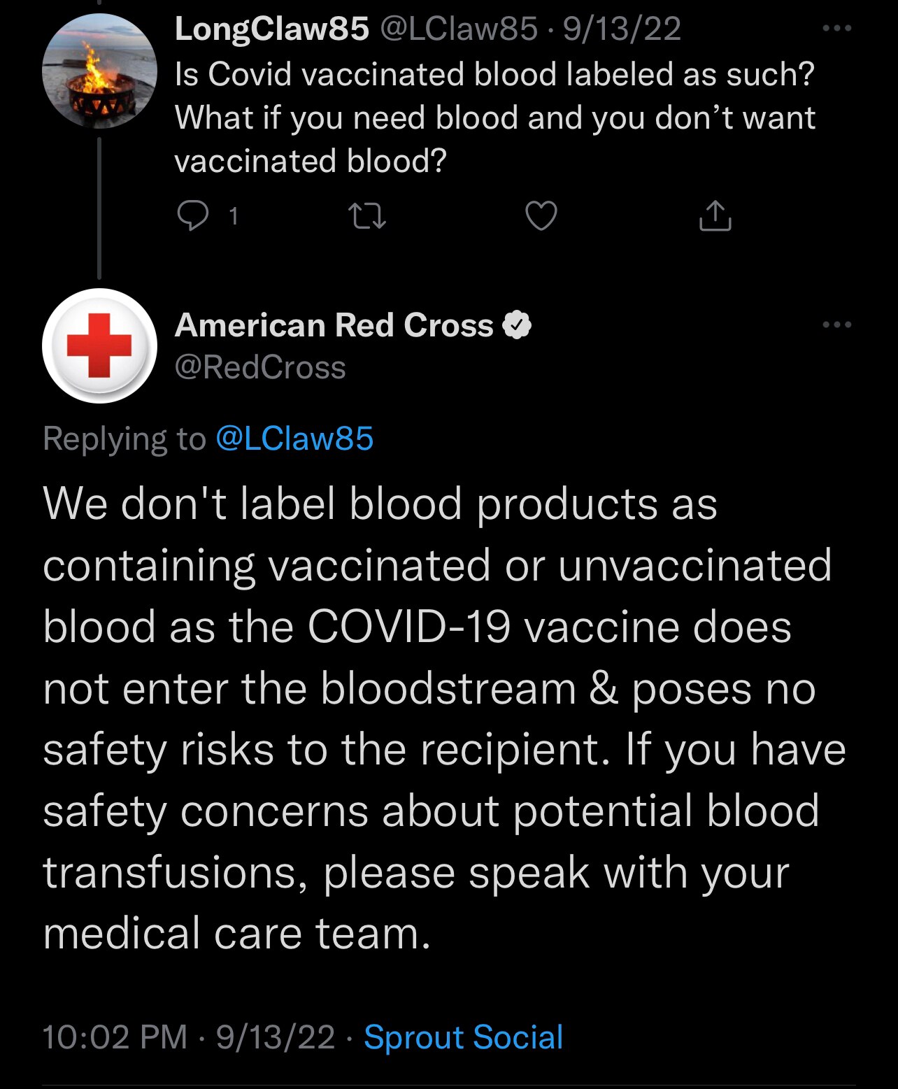 From the American Red Cross on donated vaccinated blood:

“We don't label blood products as containi...