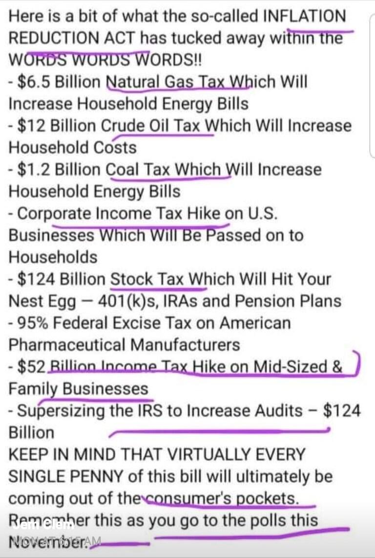 Inflation reduction act my butt! 😡