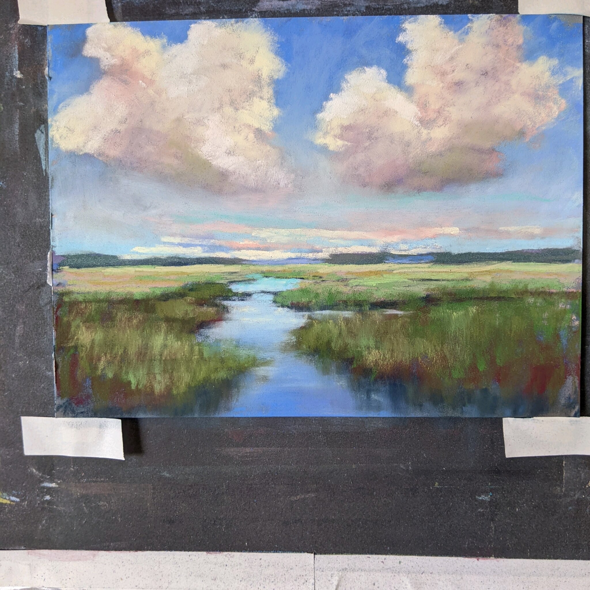 Marsh scene. Soft Pastels on Lux Archival paper 