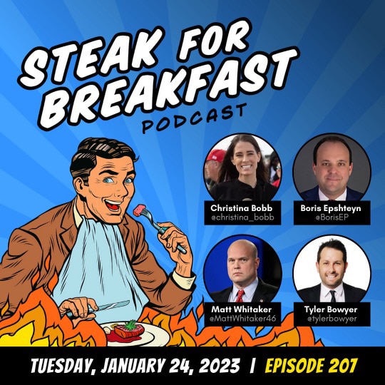 Episode 207 of Steak for Breakfast is live! @ChristinaBobb launches her new book “Stealing Your Vote...