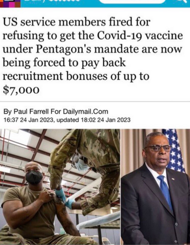 “Navy Seals that were kicked out need to pay back the training cost as well.  over $500,000 each.  T...