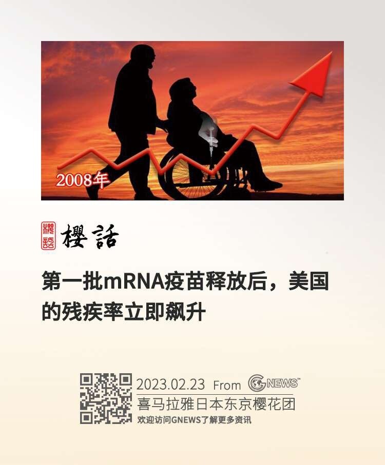 第一批mRNA疫苗释放后，美国的残疾率立即飙升！