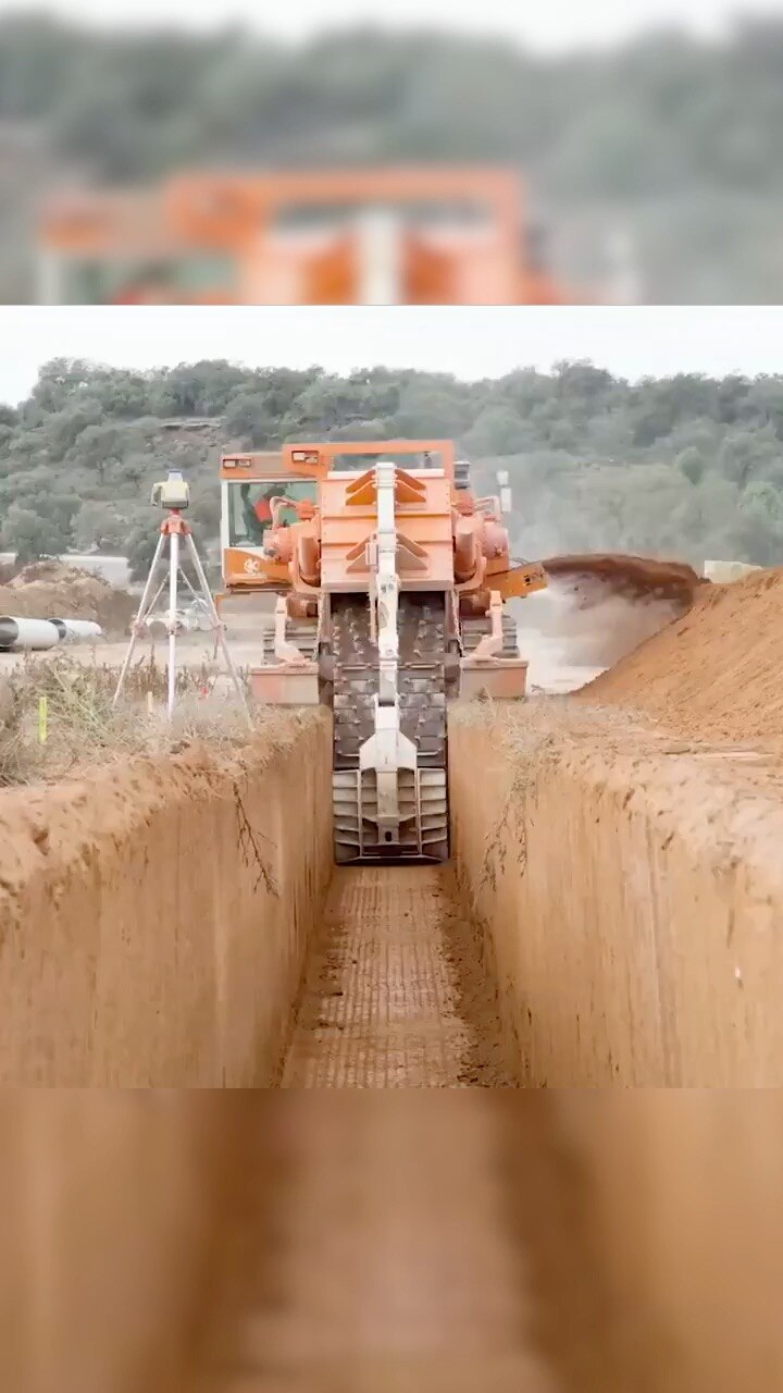 These machines can dig trenches in seconds