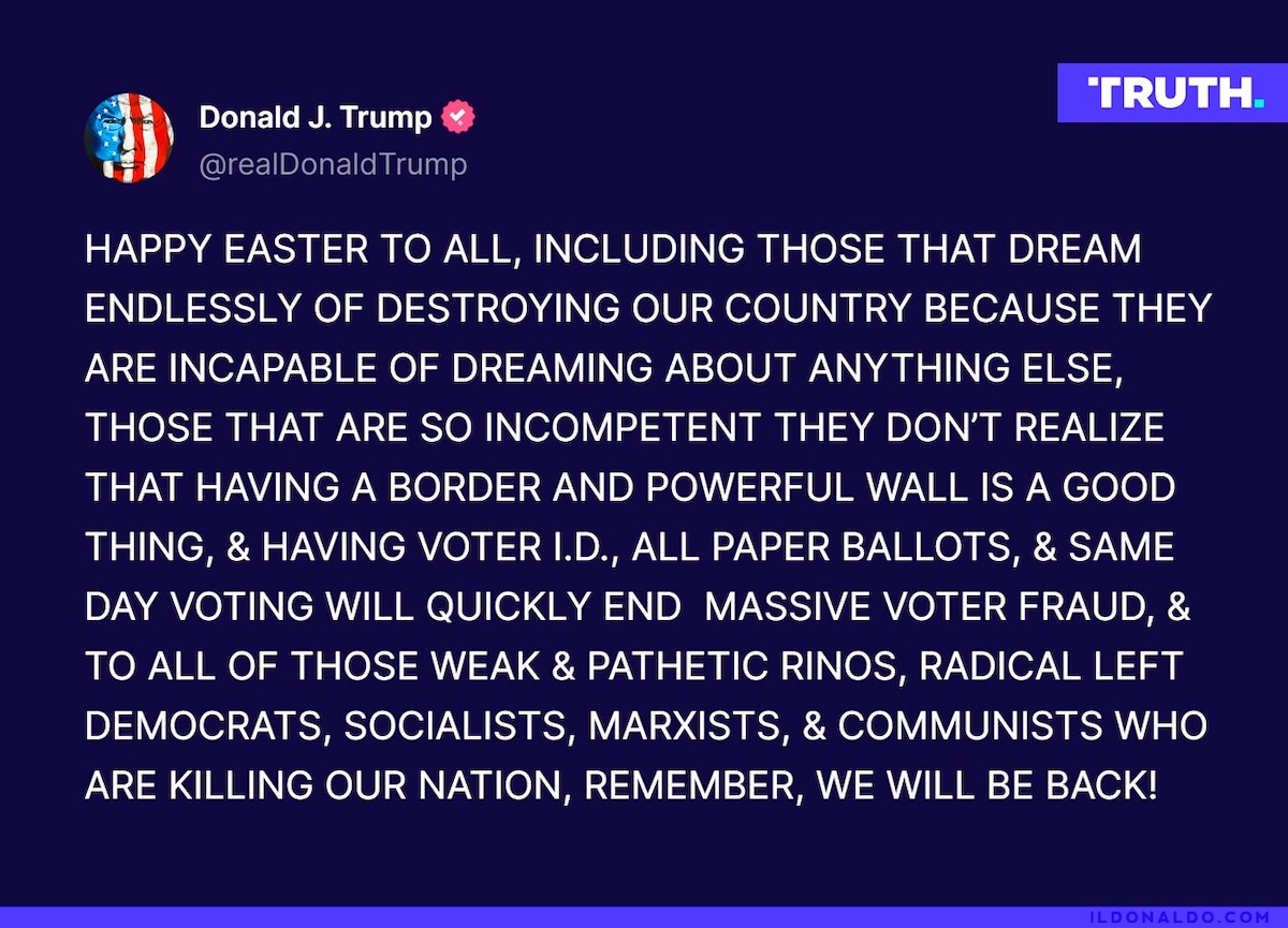 View il Donaldo Trumpo's post on GETTR. Join the discussion, share your thoughts, and connect with the community.