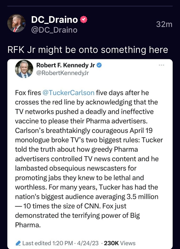 And the people hold the real power. It’s simple… turn your freakin TV’s OFF!!! Let Pharma continue dominating ad time with ZERO viewers! Let broadcasters s