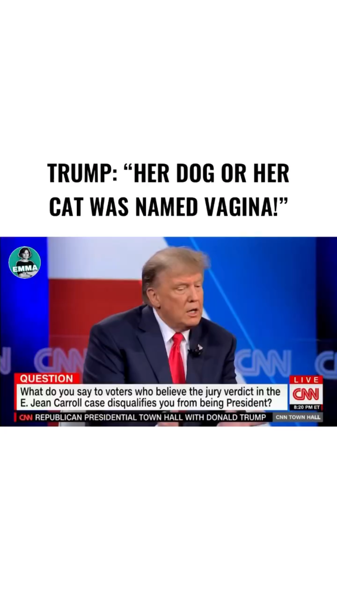 She named her dog...
VAGINA!