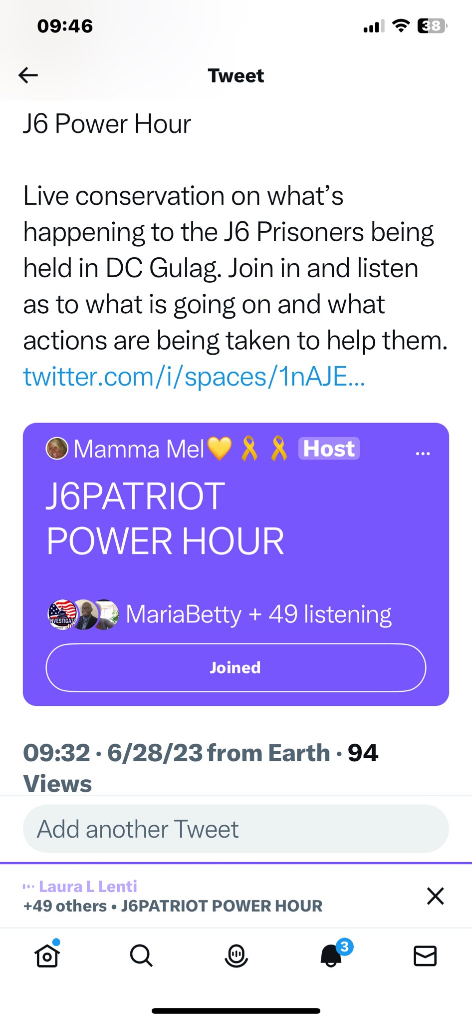 J6 Power Hour 

Live conservation on what’s happening to the J6 Prisoners being held in DC Gulag. Jo...