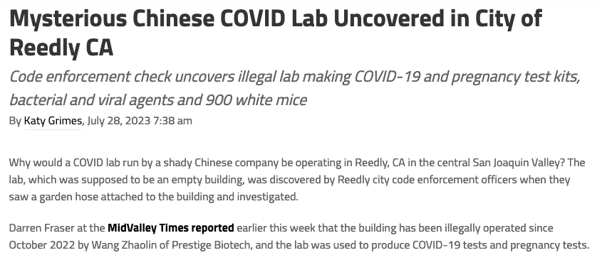 🚨They found 900 genetically engineered mice, engineered to catch and  carry COVID-19, living in “in...