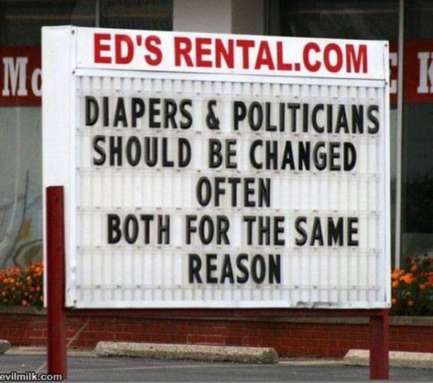 It's gotten to the point where the politicians are so old they have the diapers on. We have to stop ...