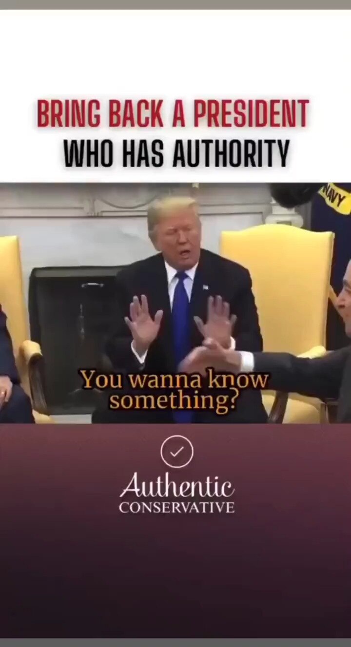 Trump authority! on Border security. That's how a real president talks! #schumer squirms like a weas...