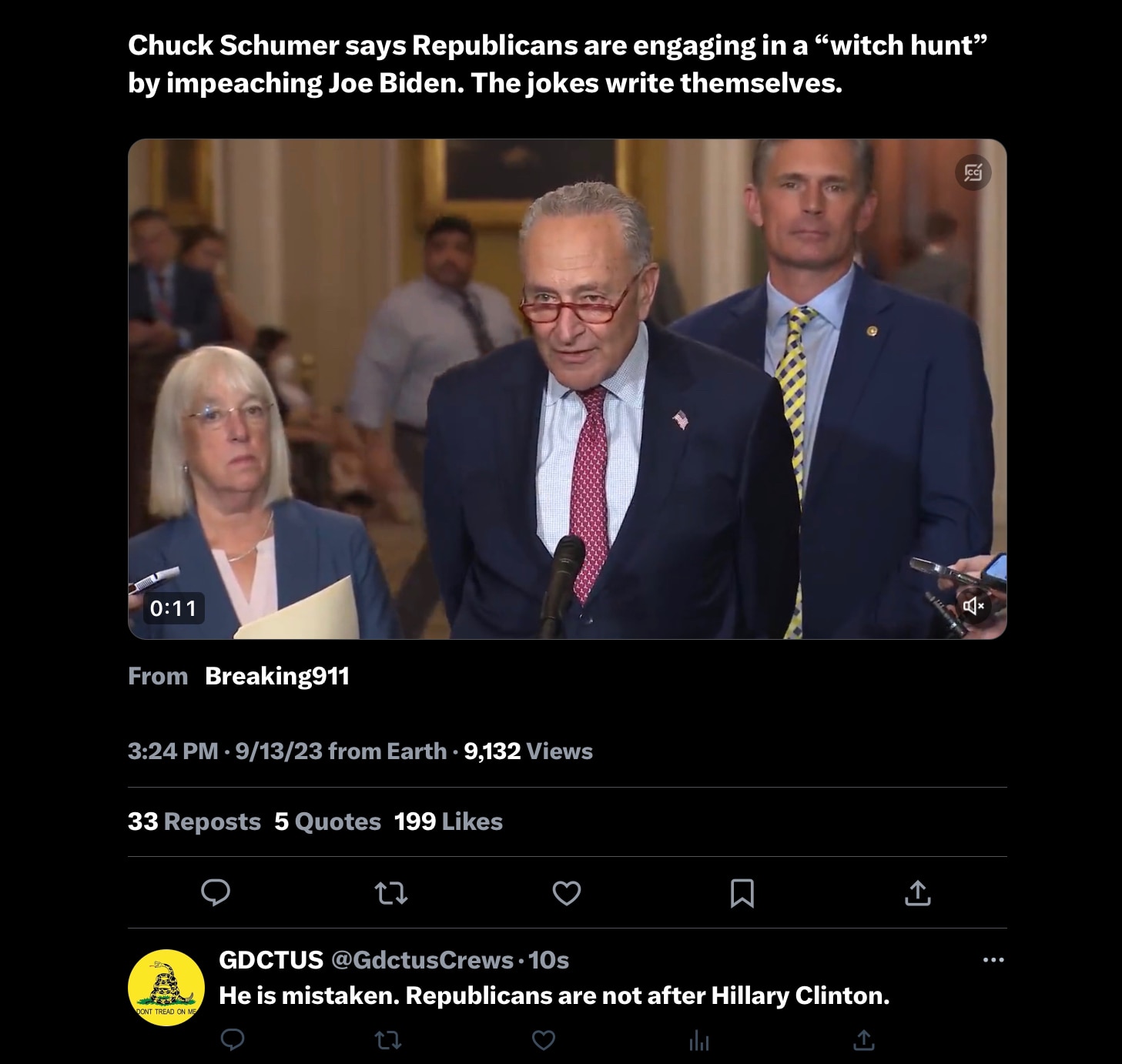 Nobody is after Hillary right now.