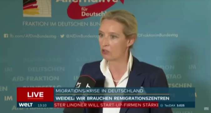 Weidel für Remigration

🟥 Meiner Erkenntnisse nach erstmals spricht Alice Weidel auch von "Remigrat...